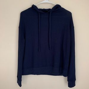 (nwot) live love dream navy waffle knit hoodie